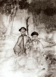 Traditional portrait said to depict Chen Wangting and Jiang Fa
